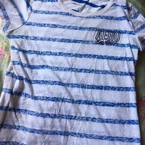 Aeropostale Blue and white T-shirt